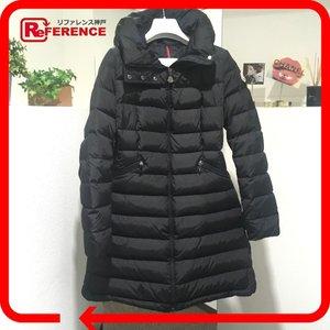 MONCLER モンクレール 54155 フード付 ロング丈 フラメッテ ダウンジャケット ブラック レディース 【中古】 :120000-14765:リファレンス コレクション - 通販ショッピング