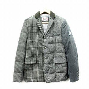 モンクレール ガム ブルー MONCLER GAMME BLEU ジャケット ダウン テーラード GIACCA チェック ストライプ 2 グレー ☆AA★ :177-901808010049:ブランド古着販売のベクトル - 通販ショッピング