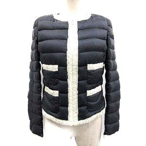 モンクレール MONCLER ダウンジャケット ノーカラー FLAVIENNE 紺 白 /TU レディース 通販 ショッピング