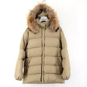 モンクレール MONCLER 茶タグ ファー ダウン ジャケ...