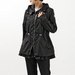 MONCLER モンクレール LOTUS 4612685 54155 フード付き スプリングコート ナイロン ジャケット フラワーフリル カラー999/ブラック レディース :300313225:インポートセレクト musee - 通販ショッピング