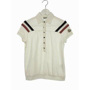 モンクレール MONCLER ポロシャツ 半袖 ワッペン トップス 白 赤 紺 ホワイト レッド ネイビー ☆激安★ レディース