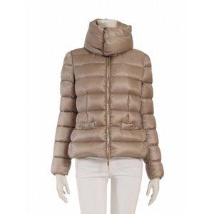 モンクレール MONCLER ダウンジャケット メイユ ベージュ アウター 無地 ナイロン100％ フェザー MEILLE 45309 襟パーツ付き レディース