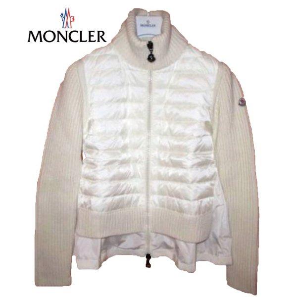 MONCLER モンクレール 2015-2016年秋冬新作 レディース ダウンコート ダウンジャケット ニット＆ナイロンダウン KNIT&NYLON オフホワイト