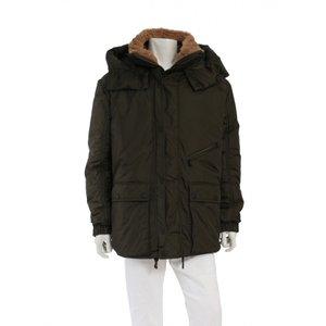 モンクレール MONCLER GRENOBLE ボアブルゾン ダウンジャケット カーキ ベージュ アウター ワンポイント CHAMONIX メンズ