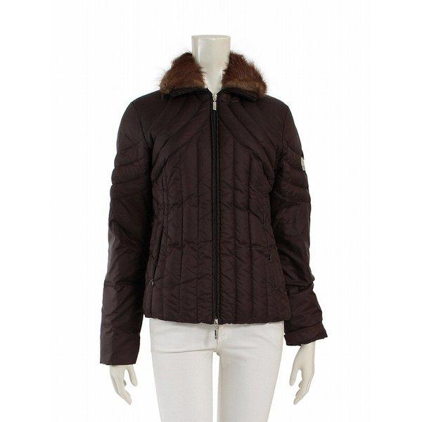 モンクレール MONCLER ダウンジャケット ファー ダークブラウン 茶タグ 45301 レディース 中古 :169695:RECLOヤフーショップ - 通販ショッピング