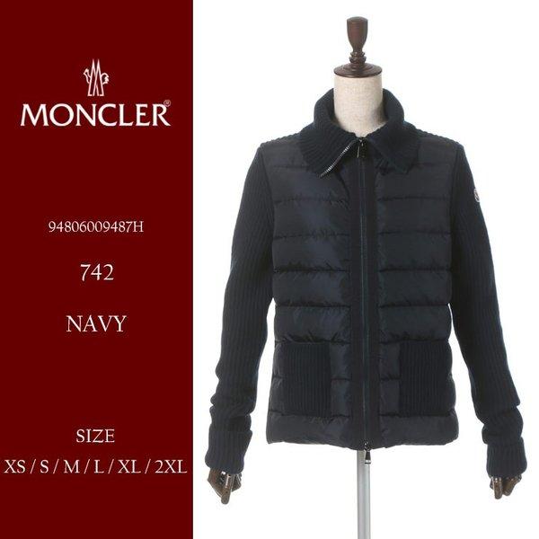 MONCLER モンクレール 異素材切り替え 袖ロゴワッペン スタンドカラー フルジップ ニットダウン MCL94806009487H :7672200333-77:ゼンオンライン - 通販ショッピング