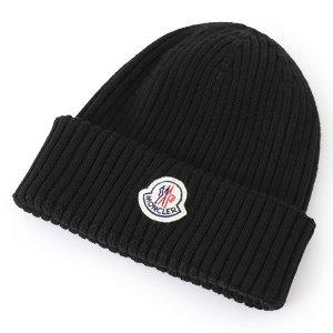 MONCLER モンクレール 0029900 02309 ニットキャップ 帽子 ニット帽 リブ編み カラー999/ブラック サイズ/F メンズ :291014325:インポートセレクト musee - 通販ショッピング