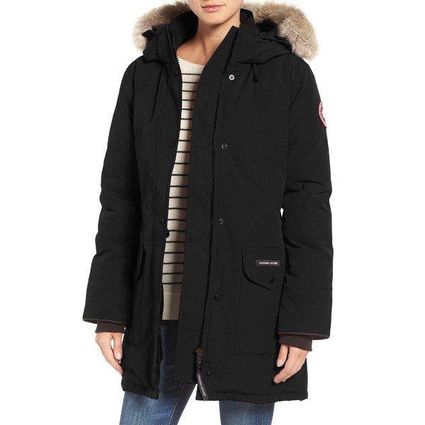 カナダグース パーカー・スウェットシャツ アウター レディース Canada Goose Trillium Fusion Fit Hooded Parka with Genuine Coyote Fur Trim Black :36-pkcro6pw28-0236:asty-shop2 - 通販ショッピング