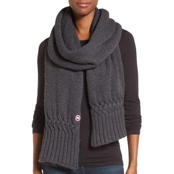 カナダグース CANADA GOOSE レディース マフラー・スカーフ・ストール Knit Merino Wool Scarf Graphite :dp3-5227727-5404:フェルマート エフ fermart ef - 通販ショッピング