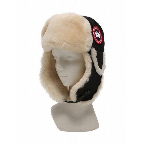 カナダグース CANADA GOOSE パイロットハット 帽子 ムートン 黒 アイボリー SHERLING CO-PILOT HAT 通販 ショッピング