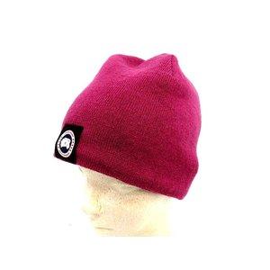 カナダグース CANADA GOOSE ニット帽 ニットキャップ 裏フリース ウール ピンク レディース 通販 ショッピング