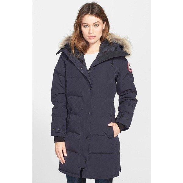 カナダグース ジャケット・ブルゾン アウター レディース Canada Goose Shelburne Genuine Coyote Fur Trim Down Parka Navy :36-lx2nb45ssq-0e9e:asty-shop2 - 通販ショッピング