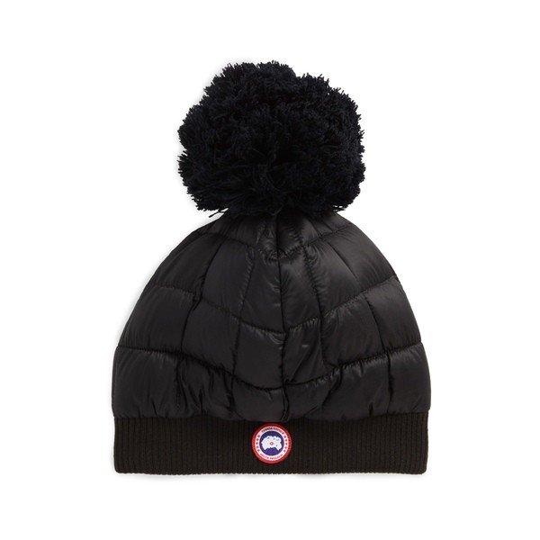 カナダグース 帽子 アクセサリー レディース Canada Goose Quilted Down Pom Beanie Black :36-29xsmr3tbt-0236:asty-shop2 - 通販ショッピング