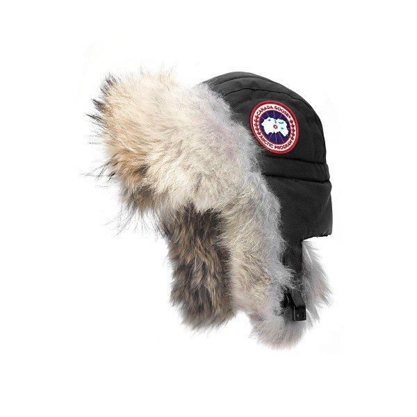 カナダグース 帽子 レディース Canada Goose Aviator Hat with Genuine Coyote Fur Trim Black :36-26gozx2cl8-0236:asty-shop2 - 通販ショッピング