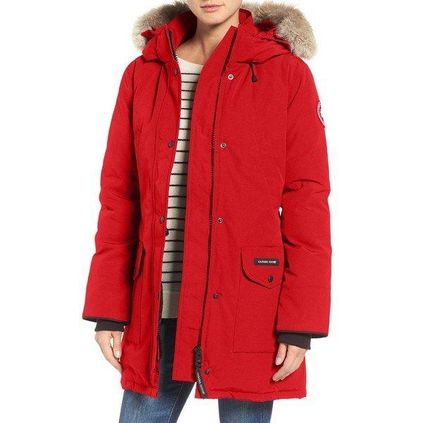 カナダグース パーカー・スウェットシャツ アウター レディース Canada Goose Trillium Fusion Fit Hooded Parka with Genuine Coyote Fur Trim Red :36-1j9tp586sz-11f7:asty-shop2 - 通販ショッピング