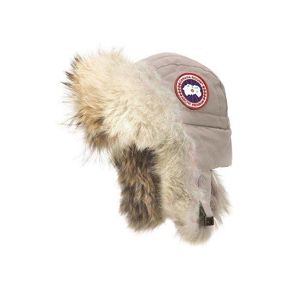 カナダグース 帽子 レディース Canada Goose Aviator Hat with Genuine Coyote Fur Trim Limestone :36-18nh2i8jfl-484e:asty-shop2 - 通販ショッピング