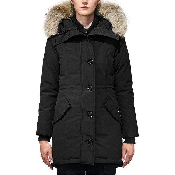 カナダグース ジャケット・ブルゾン アウター レディース Canada Goose Rossclair Fusion Fit Genuine Coyote Fur Trim Down Parka Black :36-1mae69cnm4-0236:asty-shop2 - 通販ショッピング