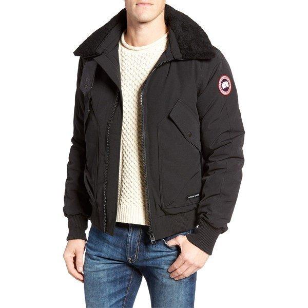 カナダグース ジャケット・ブルゾン アウター メンズ Canada Goose Bromley Down Bomber Jacket with Genuine Shearling Collar Black :36-4wd7lladu7-0236:asty-shop2 - 通販ショッピング