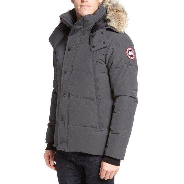 カナダグース ジャケット・ブルゾン アウター メンズ Canada Goose Wyndham Slim Fit Genuine Coyote Fur Trim Down Jacket Graphite :36-15wit3ovwd-09fe:asty-shop2 - 通販ショッピング