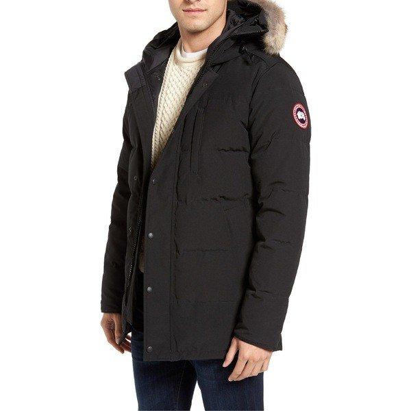 カナダグース ジャケット・ブルゾン アウター メンズ Canada Goose 'Carson' Slim Fit Hooded Packable Parka with Genuine Coyote Fur Trim Black :36-2diw317wov-0236:asty-shop2 - 通販ショッピング