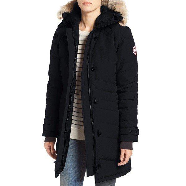 カナダグース ジャケット・ブルゾン アウター レディース Canada Goose 'Lorette' Hooded Down Parka with Genuine Coyote Fur Trim Navy :36-20bvsc5jcu-0e9e:asty-shop2 - 通販ショッピング