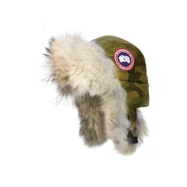 カナダグース レディース 帽子 Aviator Hat with Genuine Coyote Fur Trim Camo/ Military Green :dp3-5227723-615023:フェルマート エフ fermart ef - 通販ショッピング