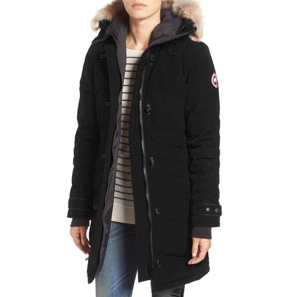 カナダグース レディース ダウンジャケット アウター 'Lorette' Hooded Down Parka with Genuine Coyote Fur Trim Black :dp3-5198833-163173:フェルマート エフ fermart ef - 通販ショッピング