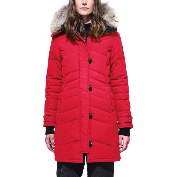 カナダグース レディース ダウンジャケット アウター 'Lorette' Hooded Down Parka with Genuine Coyote Fur Trim Red :dp3-5198833-163184:フェルマート エフ fermart ef - 通販ショッピング