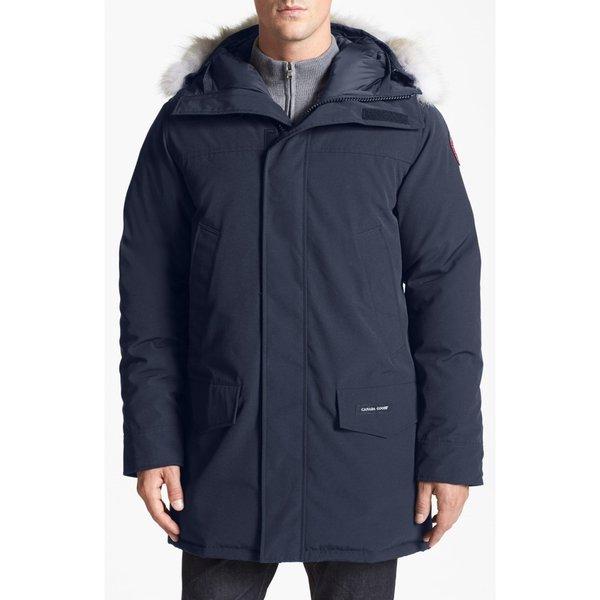 カナダグース メンズ ダウンジャケット アウター Langford Slim Fit Down Parka with Genuine Coyote Fur Trim Navy :dp3-389526-19219:フェルマート エフ fermart ef - 通販ショッピング