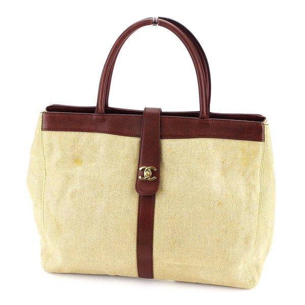  Chanel バッグ ハンドバッグ ココマーク ベージュ ブラウン レディース メンズ 中古 Bag :T3301:ブランドデポTOKYO - 通販ショッピング