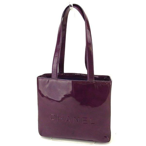  Chanel バッグ トートバッグ ロゴ パープル レディース 中古 Bag :E1098:ブランドデポTOKYO - 通販ショッピング