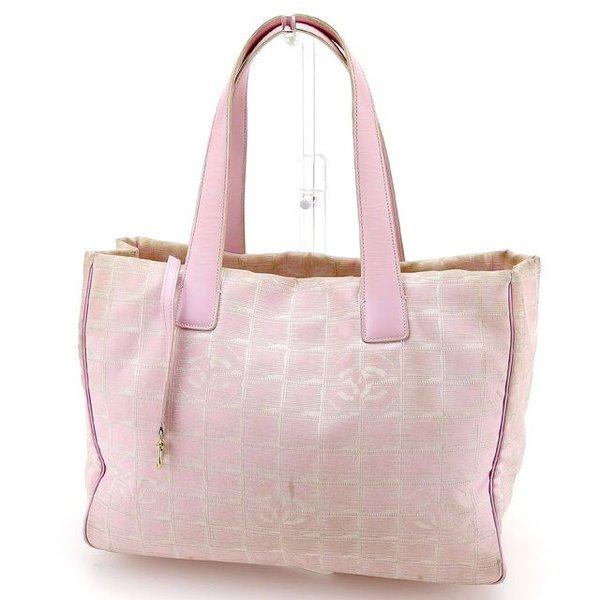  Chanel バッグ トートバッグ ニュートラベルライン トートMM ピンク レディース 中古 Bag :T1453:ブランドデポTOKYO - 通販ショッピング