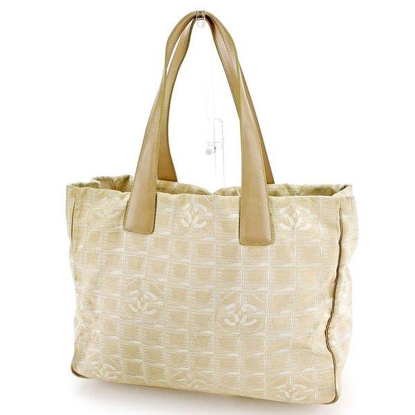  Chanel バッグ トートバッグ ニュートラベルライン トートMM ベージュ ゴールド レディース メンズ 中古 Bag :T3688:ブランドデポTOKYO - 通販ショッピング