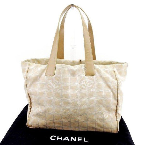 Chanel バッグ トートバッグ ニュートラベルライン トートMM ベージュ ゴールド レディース メンズ 中古 Bag :T2514:ブランドデポTOKYO - 通販ショッピング