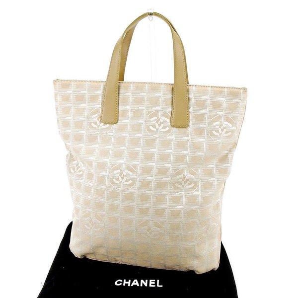  Chanel バッグ トートバッグ ニュートラベルライン オールド ベージュ シルバー レディース メンズ 中古 Bag :T4073:ブランドデポTOKYO - 通販ショッピング