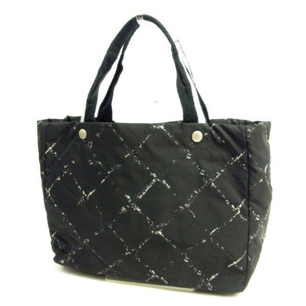  Chanel バッグ トートバッグ 旧トラベルライン ブラック ホワイト シルバー レディース 中古 Bag :Y3580:ブランドデポTOKYO - 通販ショッピング