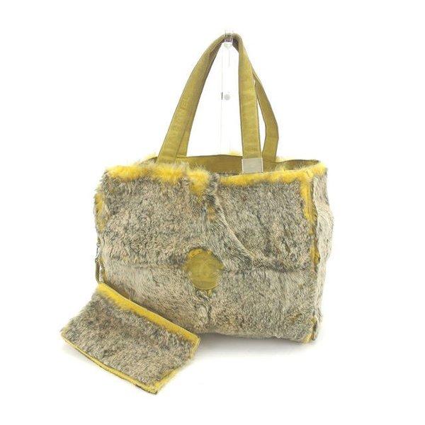  Chanel バッグ トートバッグ ココマーク 内側ミニポーチ付き ベージュ イエロー シルバー系 レディース 中古 Bag :C1876:ブランドデポTOKYO - 通販ショッピング