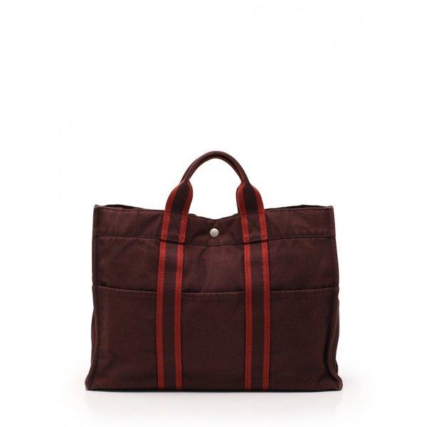 エルメス HERMES フールトゥMM トートバッグ キャンバス ボルドー レディース 中古 :218595:RECLOヤフーショップ - 通販ショッピング