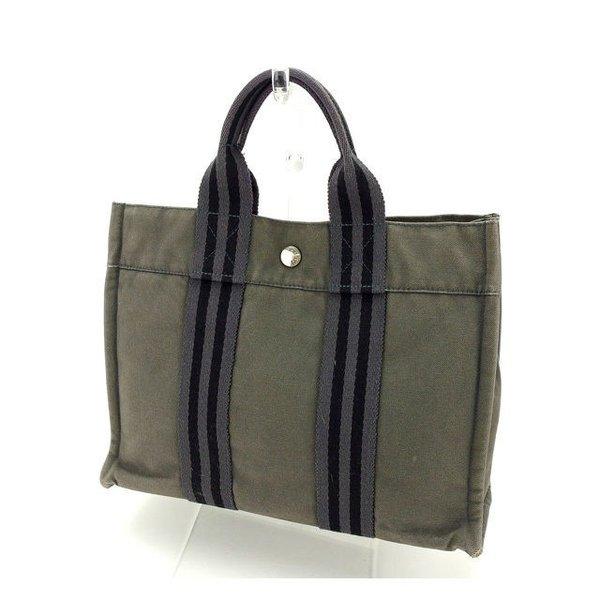 エルメス Hermes バッグ トートバッグ フールトゥ フールトゥトートPM グレー ブラック レディース 中古 Bag :S319:ブランドデポTOKYO - 通販ショッピング