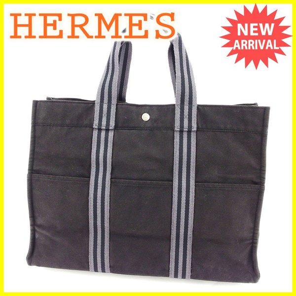 エルメス Hermes バッグ トートバッグ フールトゥ トートGM ブラック グレー レディース メンズ 訳あり 中古 Bag :T3476:BRAND DEPOT - 通販ショッピング