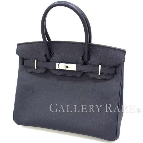 エルメス バーキン30 cm ハンドバッグ ブルーインディゴ×シルバー金具 ヴォーエプソン C刻印 HERMES Birkin バッグ :4787839:GALLERY-RARE - 通販ショッピング