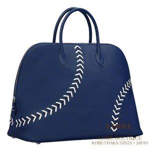 エルメス[HERMES] ボリード 1923 ベースボール 45cm [Bolide 1923 Baseball 45cm] ヴォー・エヴァーカラー　ブルードマルト×シロ　シルバー金具 :1802105:ロワールブティック - 通販ショッピング