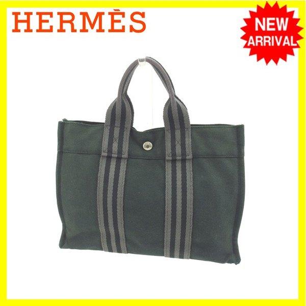 エルメス Hermes バッグ トートバッグ フールトゥ トートPM ブラック グレー レディース 中古 Bag :Y4090:BRAND DEPOT - 通販ショッピング