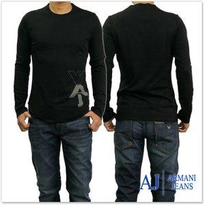 ARMANI JEANS アルマーニジーンズ メンズクルーネックロングTシャツ 6Y6T91 6J17Z ブラック :AJ17FW119:TRE STYLE - 通販ショッピング