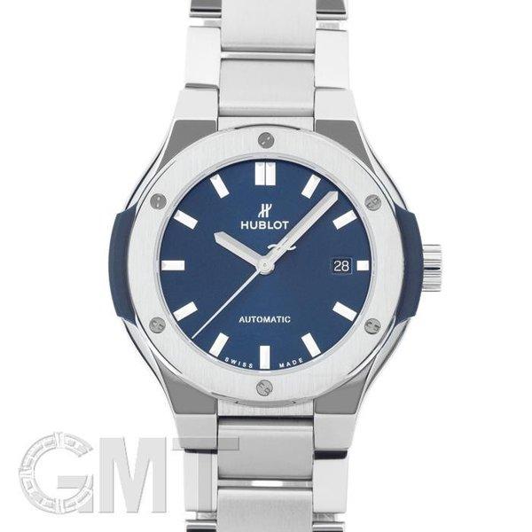 【2017年新作】ウブロ クラシック・フュージョンチタニウム ブレス ブルー 33mm 585NX7170NX HUBLOT新品 レディース 品質の良い腕時計