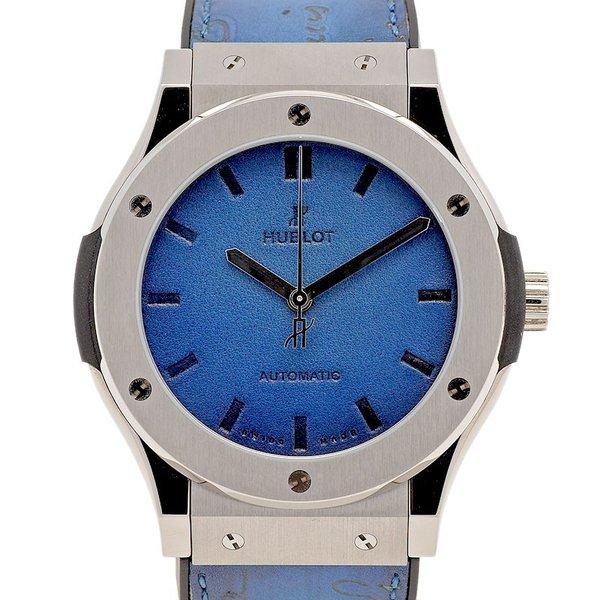 HUBLOT ウブロ クラシックフュージョン ベルルッティ スクリット オーシャンブルー 自動巻き腕時計 美品 通販 ショッピング