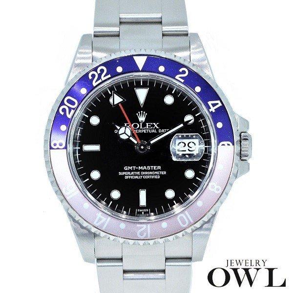 ロレックス ROLEX GMTマスター 16700 A番 ペプシ　ギャランティー 中古 メンズ 腕時計 :rx-7:ジュエリーオウル - 通販ショッピング