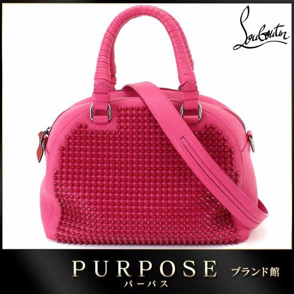 クリスチャン ルブタン Christian Louboutin パネトーネ スパイク スタッズ 2WAY ハンド バッグ レザー フューシャ ピンク 3135035 :90052963:PURPOSEパーパス・ヤフー店 - 通販ショッピング