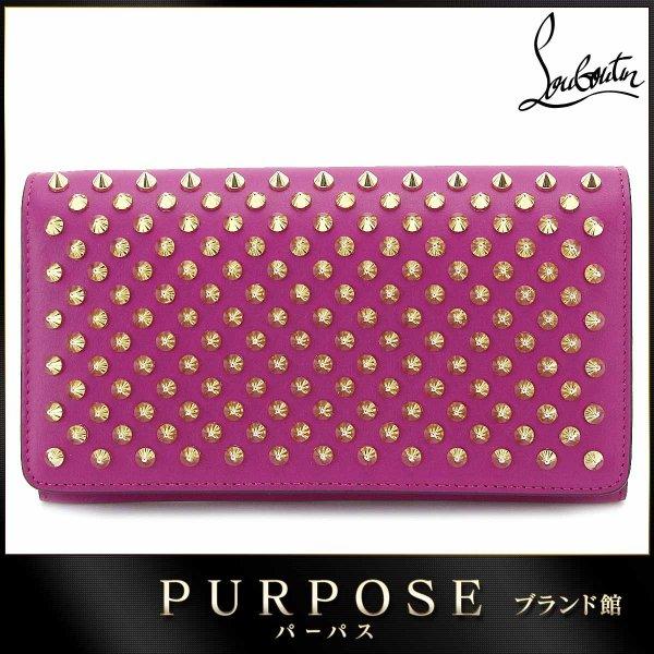 未使用 展示品 クリスチャン ルブタン Christian Louboutin マカロン スパイク スタッズ ウォレット 二つ折り 長財布 ストラップ付き :90050811:PURPOSEパーパス・ヤフー店 - 通販ショッピング